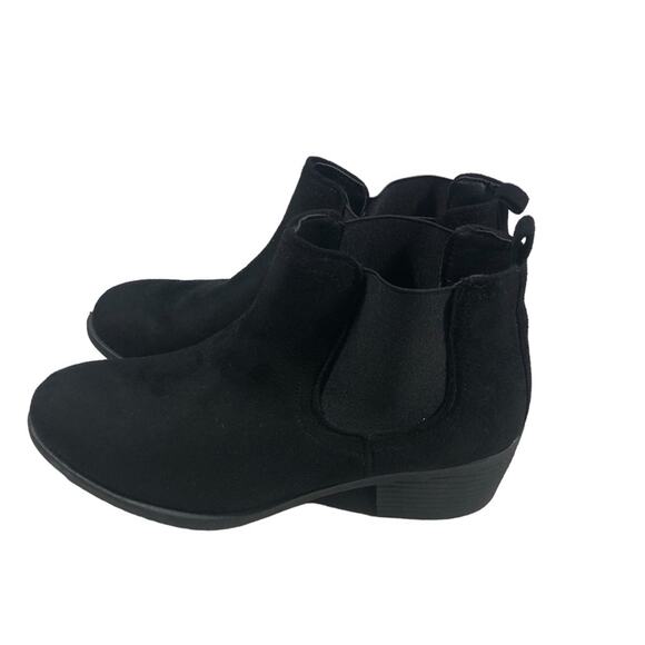 Pop black suede pull on booties 8.5 - Picture 2 of 5